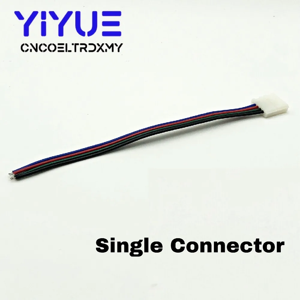 RGB LED Strip Connector 4pin 10mm Free Welding Connector 5pcslot for RGB 5050 LED Strip (2)