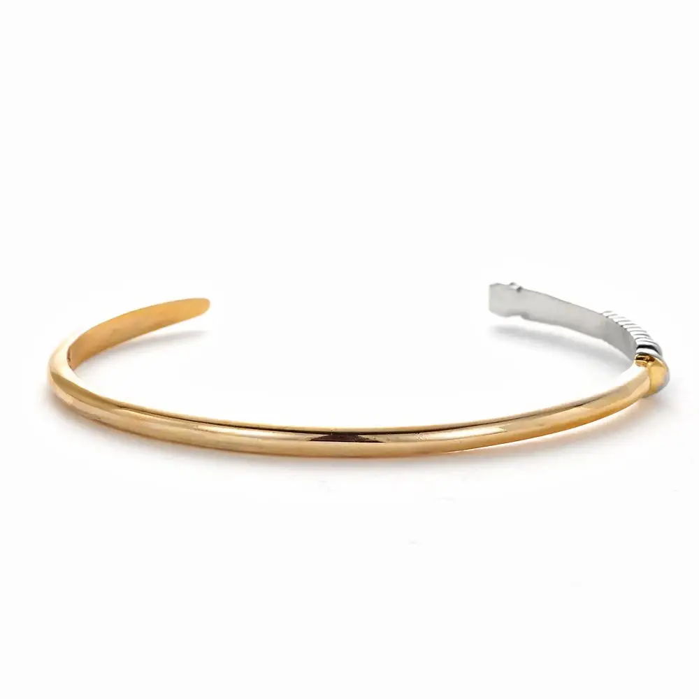 

New Fashion Bracelet Men The Powe Of The Dark Side Minimalist Opening Gold Color Bangle Stainless Steel Bracelet Homme Jewelry