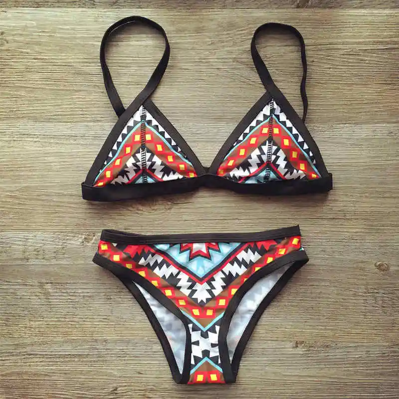 solid bikini swimwear women 2017 bandage swimsuit biquini brazilian ...