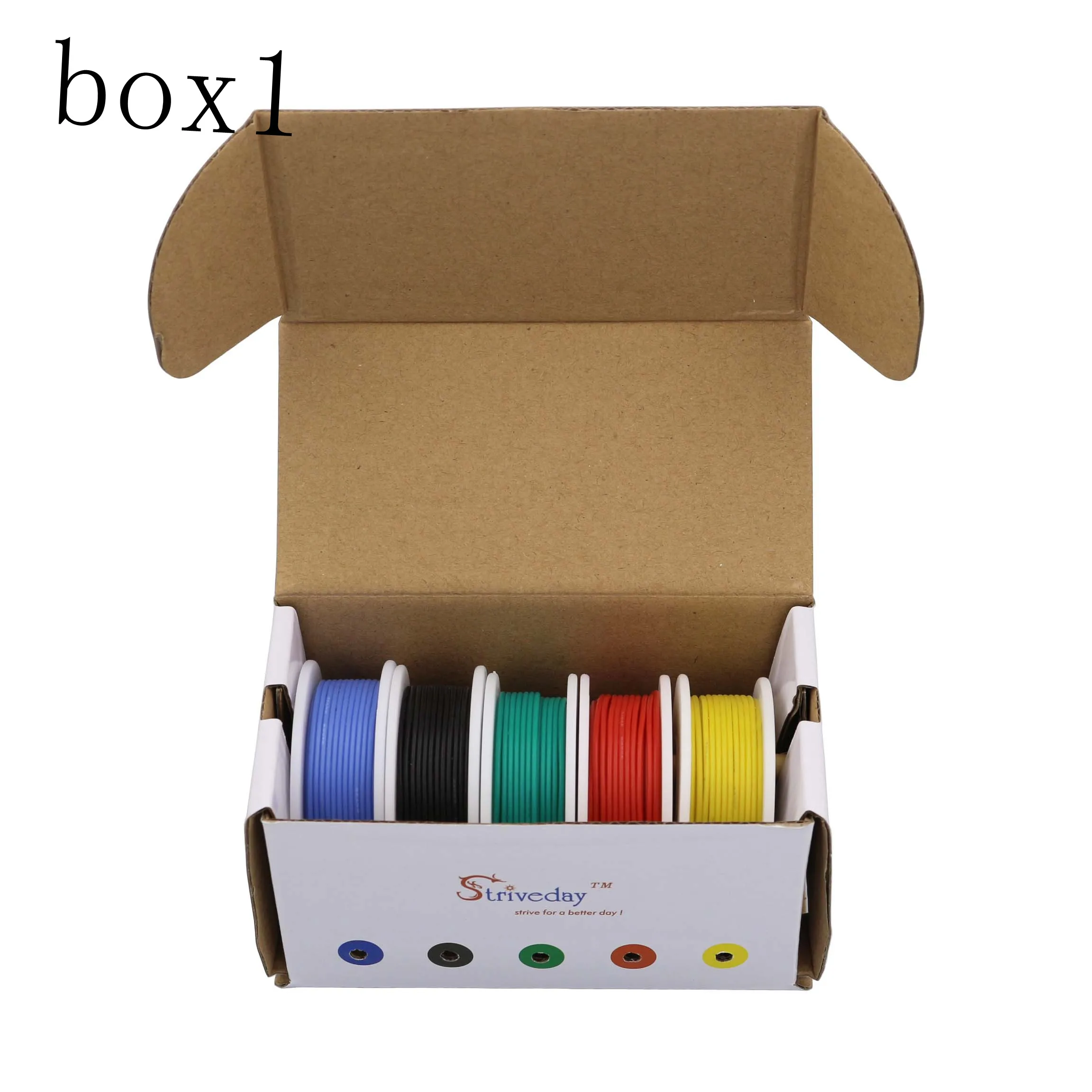 30 м 24AWG силиконовая проволока 5 цветов Смешанная коробка 1 2 упаковка