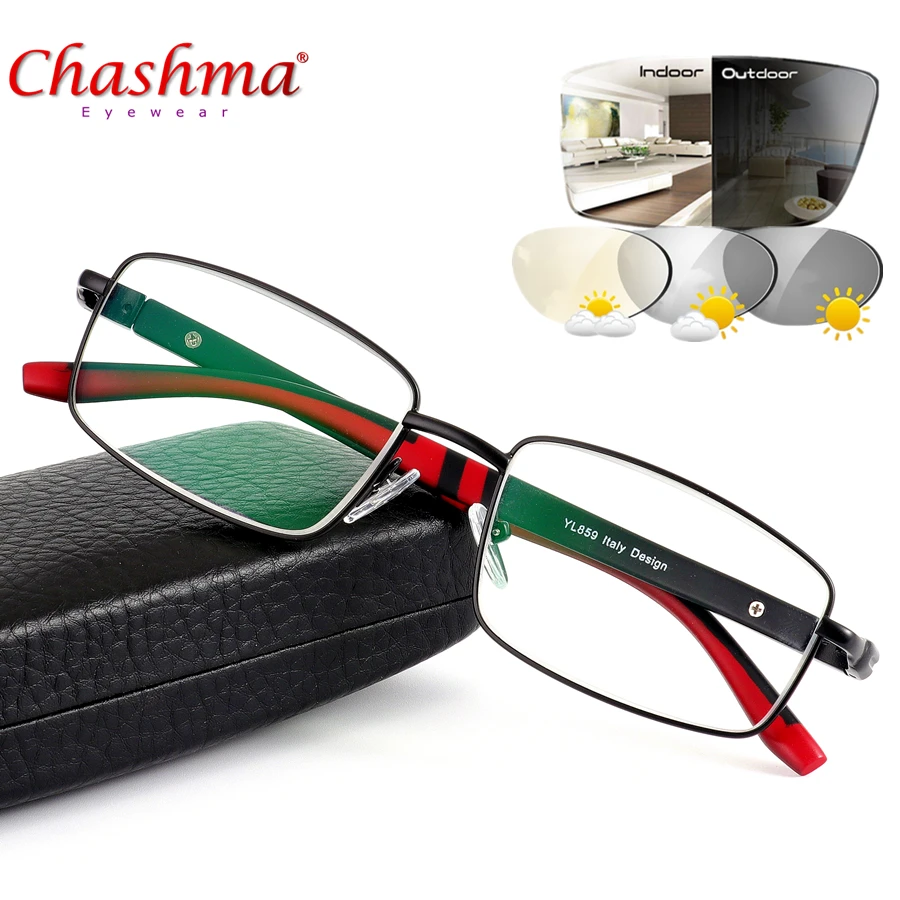 

CHASHMA Brand Transition Sunglasses Photochromic Reading Glasses Men Women Presbyopia Eyewear with diopters glasses