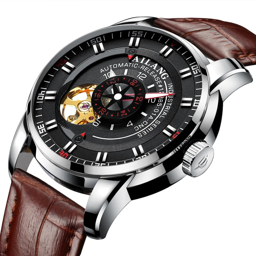 

AILANG 2018 Skeleton Men Mechanical Watch Tourbillon Automatic Watch Business Men Clock Sport Self Winding Relogio Masculino