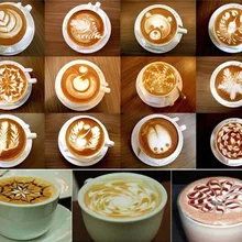 16 шт./компл. модные капучино кофе, Бариста трафареты шаблон формы для посыпания Duster Спрей инструменты