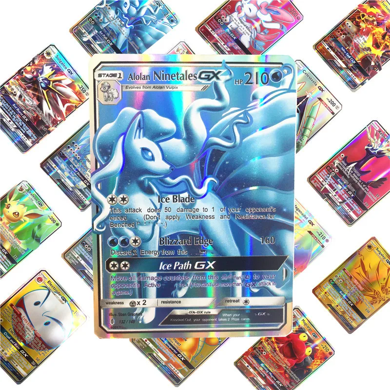 70 шт. GX EX Мега карты Poke Flash mon тренер Mew Charizard TagTeam для детей игрушка|Коллекционные