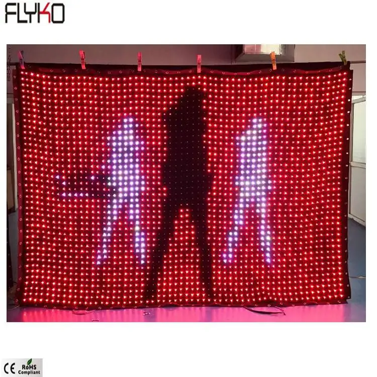 Flyko professional осветительное оборудование P50mm 2x3 м led видео этап шторы легко установить и демонтировать