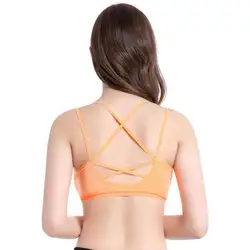 Женские Racerback Bra Мягкий Стретч Бесшовные повседневная майка бюстгальтеры для женщин нижнее белье женские Йо-га бюстгальтер спортивный