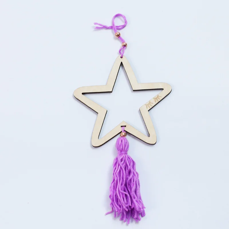 

Nordic Style Wooden Star Wind Chimes Kid Home Decoration Accessories Art Wall Hanging for Girls Living Room Toddler DreamCatcher
