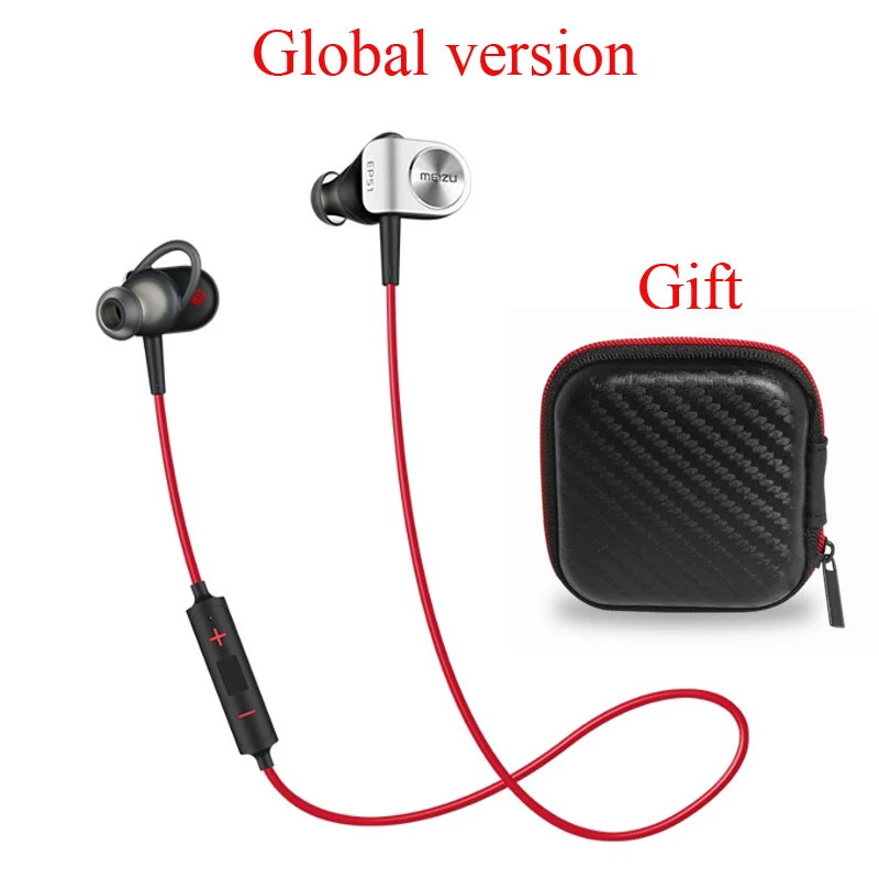 Meizu EP51, Bluetooth наушники, Спортивная гарнитура, беспроводные наушники, Bluetooth, стерео гарнитура, в уши, APT-X, с микрофоном - Цвет: Red Global version