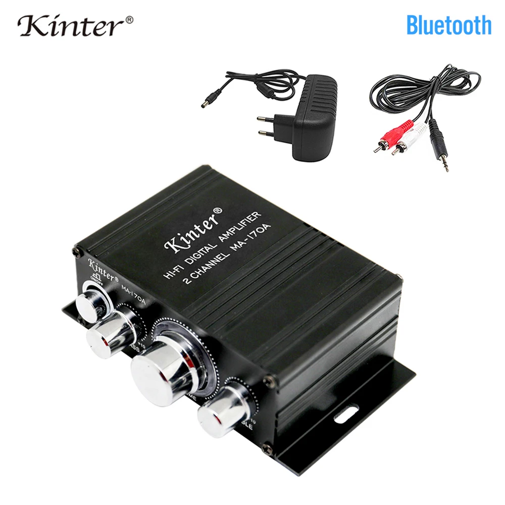 Kinter MA 170A мини усилитель аудио 2.0CH DC12V play стерео звук басы тройной контроль в