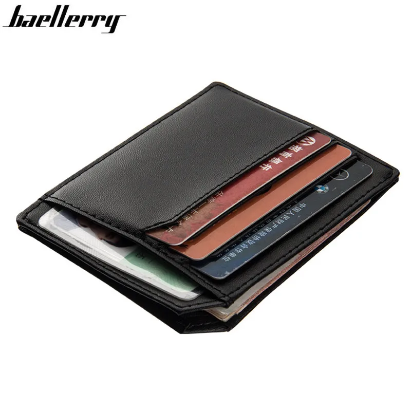Fashion Solid PU Leather Credit Card Holder Slim Wallet Men Luxury Brand Design Business Card Organizer Id Holder Case No Zipper Fashion Solid PU Leather Credit Card Holder Slim Wallet Men Luxury Brand Design Business Card Organizer Id Holder Case No Zipper
