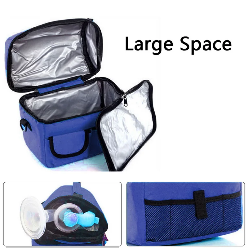 Oeak Double Deck Lunch Tote Thermal Insulation Bag Waterproof Food Fresh Keeping Lunch Bag Multifunction Picnic Box