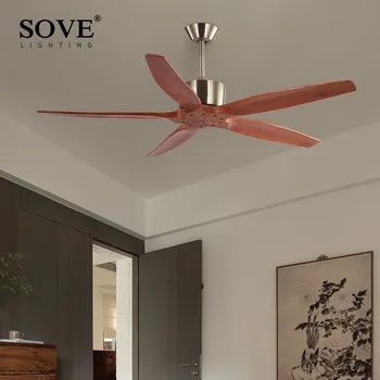 

Sove Modern Wooden Ceiling Fan Wood With Remote Control Attic Without Light Dining Room Decorative Home Fan Ventilador De Teto