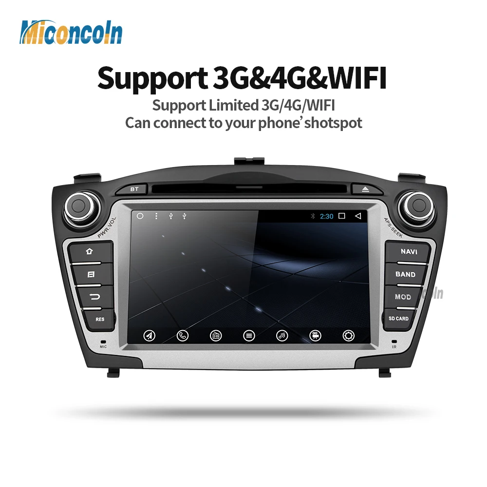 Top ZIX357060 Android 8.1 2G+32G for Hyundai IX35 Tucson 2011 2012 2013 gps navigation 2 din car dvd player gps radio stereo 1