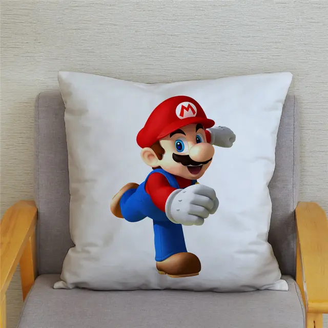Super Mario Cushion Cover Pillowcase Car Sofa Home Decor Classic Game Cartoon