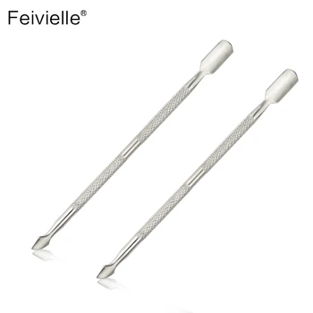 

Feivielle 1 Pcs Pusher Nail Art Tools Stainless Steel Essential Cuticle Spoon Pusher Pedicure Manicure Care Cleaner Nail Cuticle