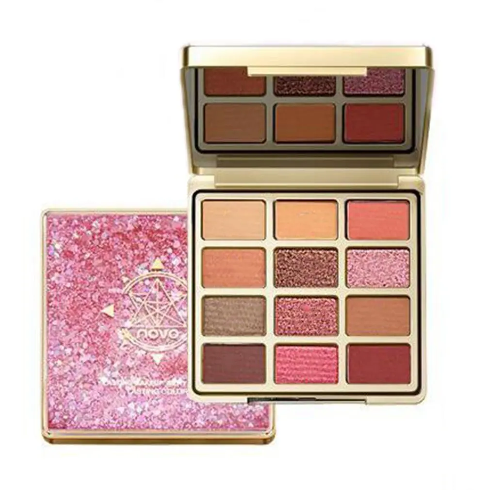 

Fashion Eyeshadow Palette Waterproof Long-Lasting Shimmer Matte Glitter Eyeshadow Eye Makeup Beauty Cosmetic 12 Colors