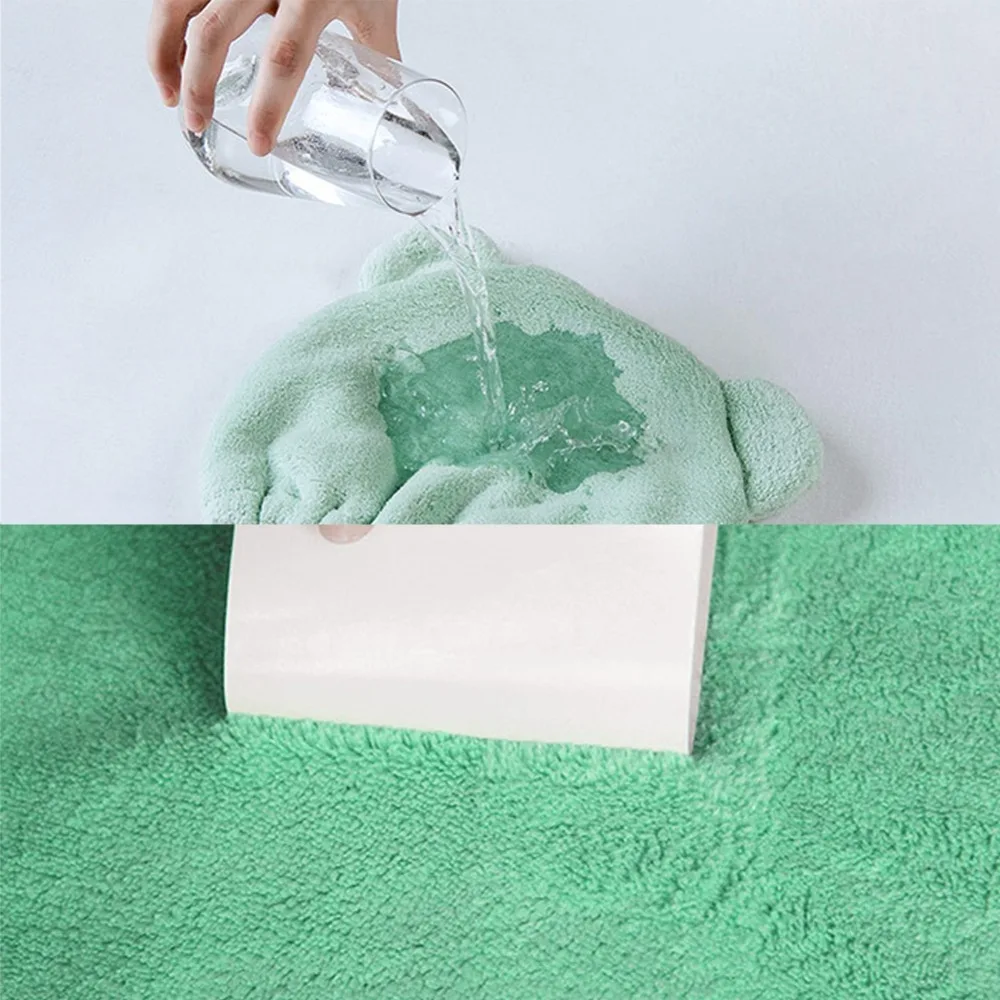 Коралловый бархат медведь сухая шапочка для волос милая мультяшная шапочка для душа s дамы дети полотенце для волос