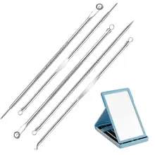 5 шт. акне иглы для лица гладкой очиститель пятна экстрактор угрей Remover Инструменты Comedone практические Professional портативный