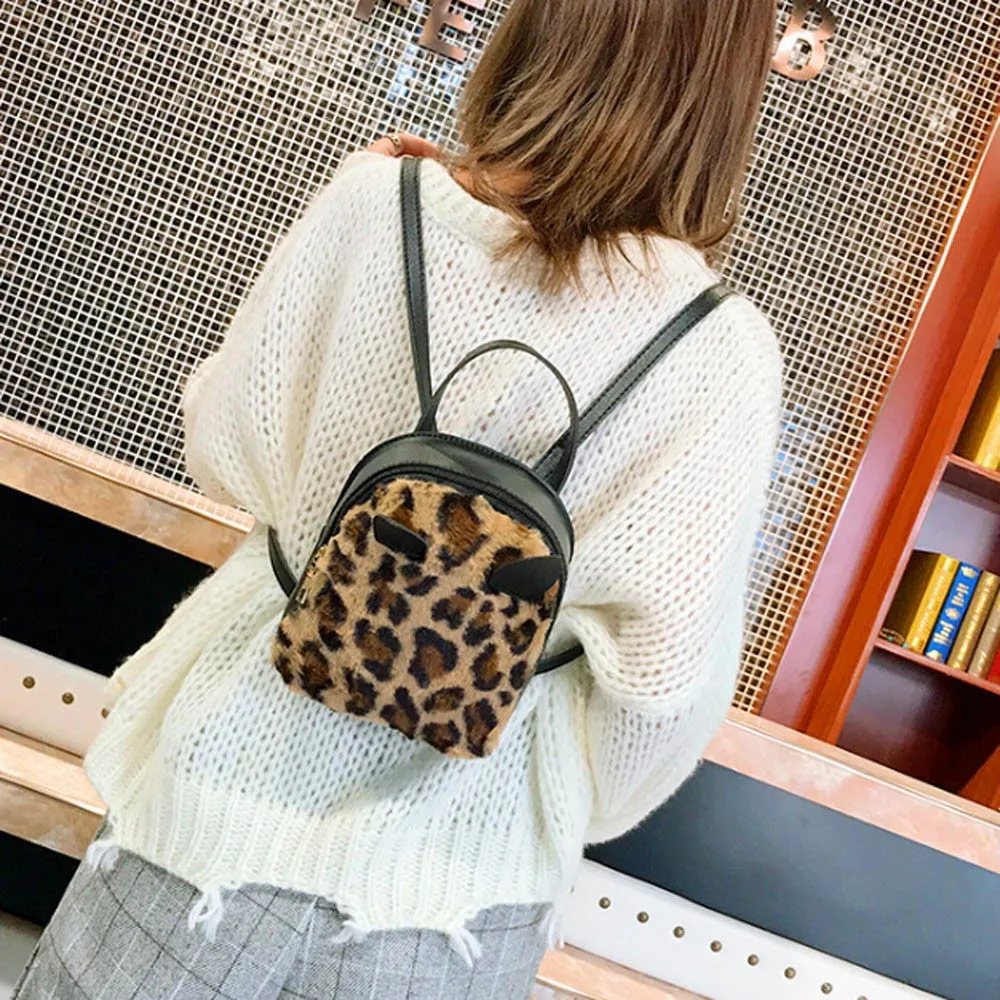 

bags for women 2019 Leopard-print backpack Cute School Child Satchel Rucksack Childrens Backpack Bag