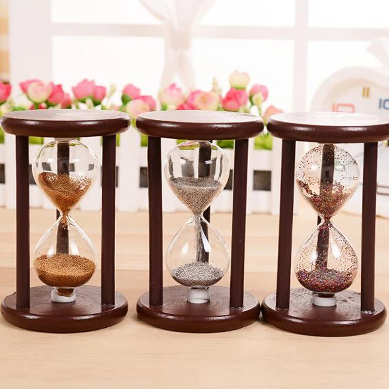 DIY Vintage Hourglass Craft Antique Style Ancient Hourglass Ampulheta Home Furnishing Gift Table Decoration Brushing Wood Timer