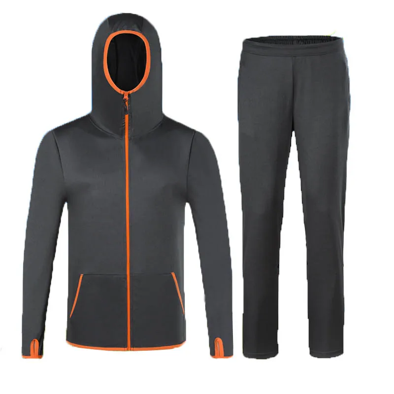 TRVLWEGO комплекты одежды для рыбалки Мужские дышащие UPF 50+ УФ-защита Открытый спортивный костюм летняя рубашка брюки рубашка с капюшоном - Цвет: black black