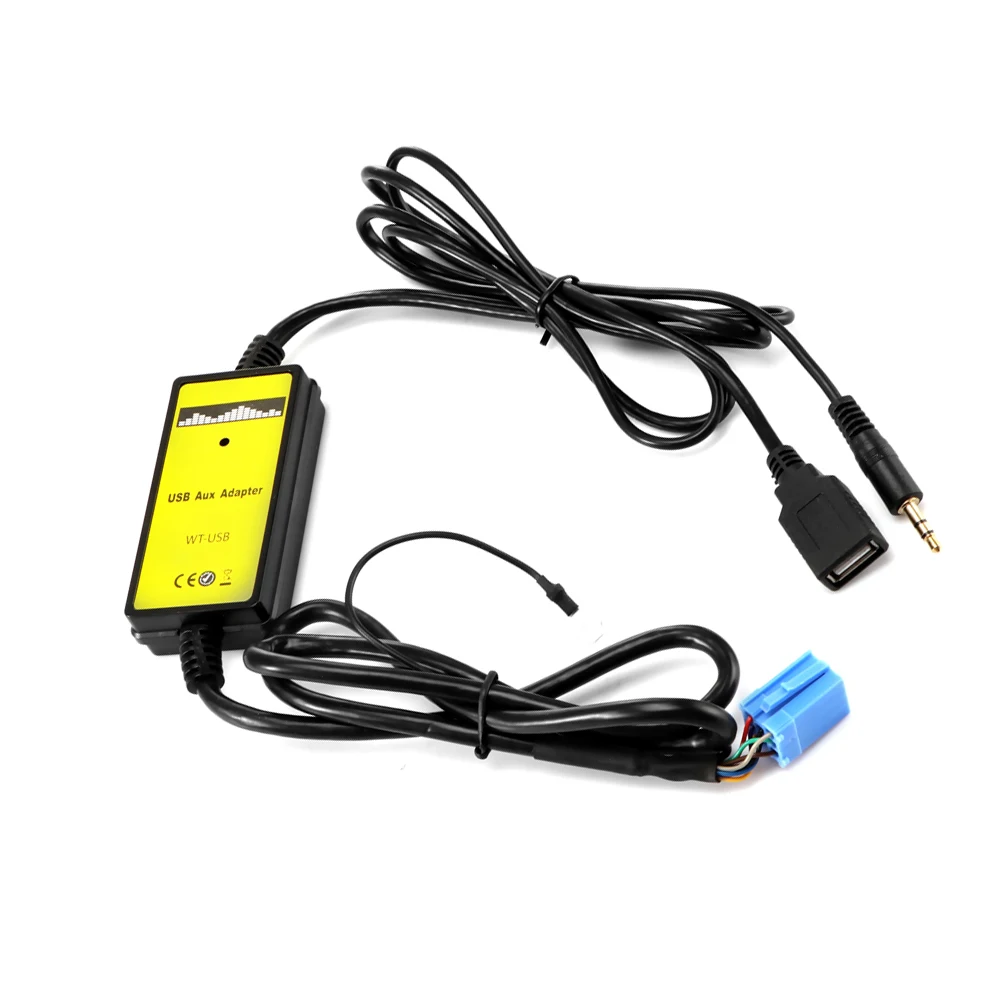 Автомобильный MP3 USB AUX адаптер 3,5 мм AUX Интерфейс чейнджер