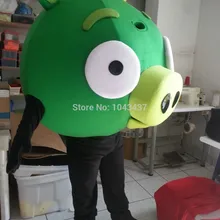 Рождество Хэллоуин зеленый свинья птица талисман костюм модный наряд мультфильм персонажа Вечерние платья