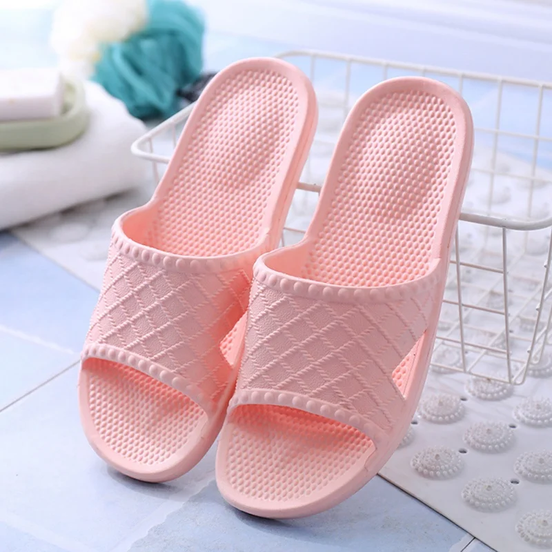 

Hot Marketing Slippers Summer Floor Skid Proof Home Slippers Bathroom Flat Plaid Bath Sandal Slippers Indoor Foot Wear