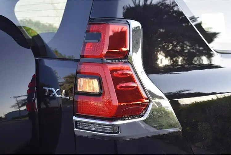 

ABS Chrome 2pcs Accessory Tail Light Cover For Toyota Land Cruiser Prado Fj150 LC2018 Car styling