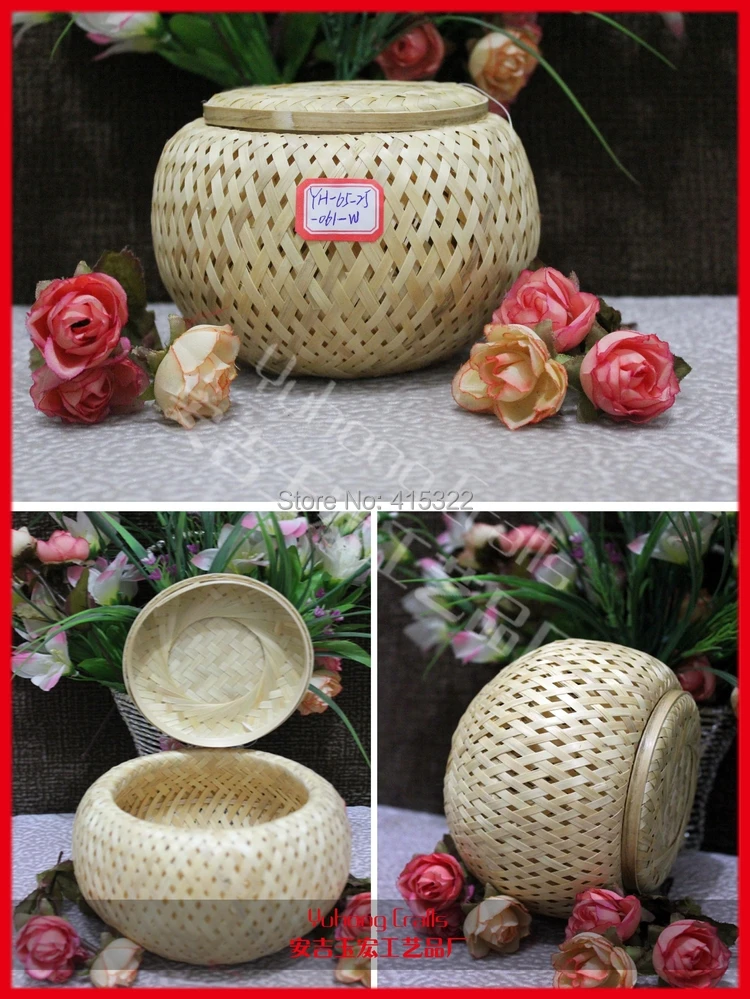 Environmental bamboo weave baskets storage candy baskets
