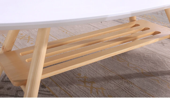 Mid Century Modern Oval Wood Center Table Living Room Furniture Contemporary Low Center Sofa Side Table Wooden Casual Tea Table