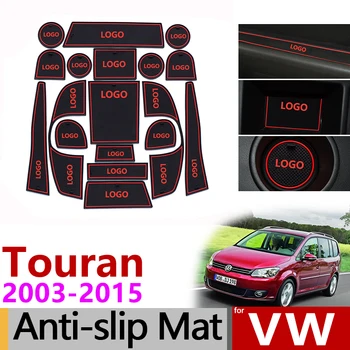 

Anti-Slip Gate Slot Mat Rubber Coaster for VW Touran MK1 2003 2004 2006 2008 2009 2010 2011 2014 2015 for Volkswage Accessories