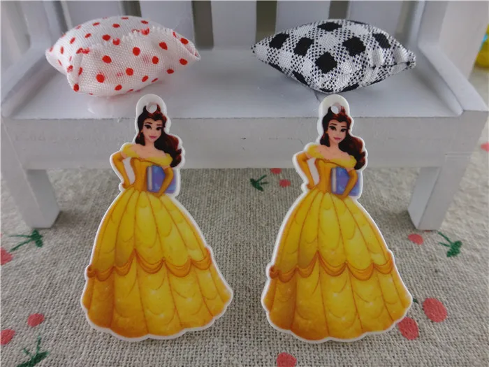17031941 flat back planar resin 10pcs/lot 49*31mm princess flatback resins for kids diy decoration crafts accessories | Дом и сад