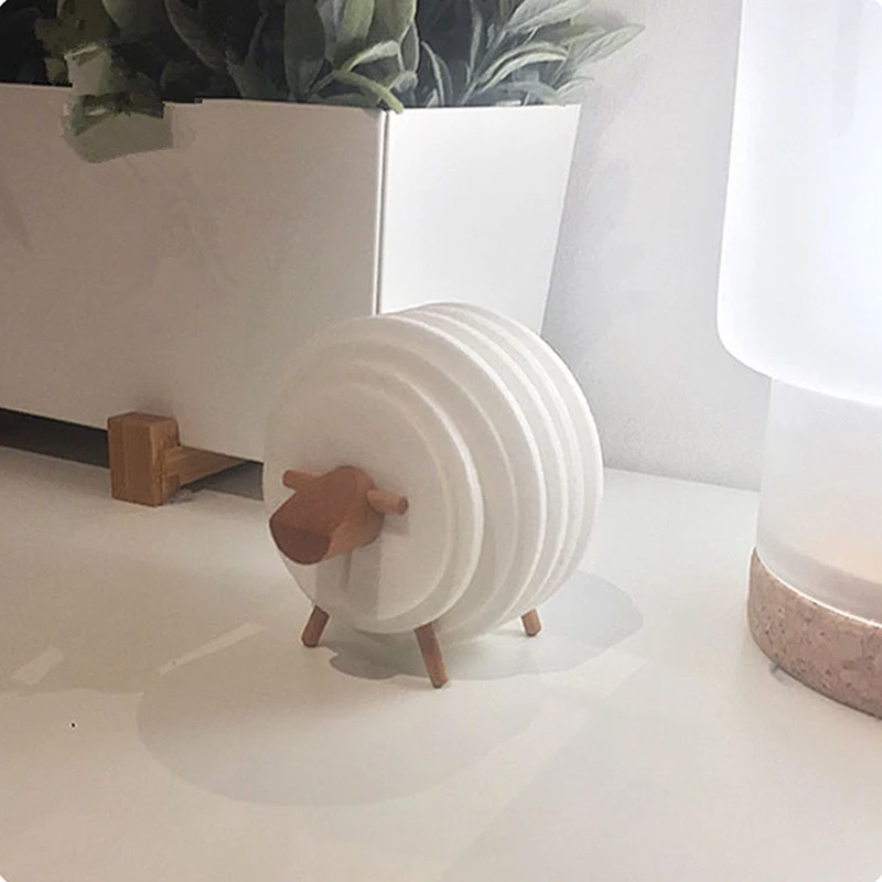 

Creative Sheep Shape Anti Slip Cup Pads Coasters Insulated Round Felt Cup Mats Japan Style Home Office Decor Art Crafts Gi