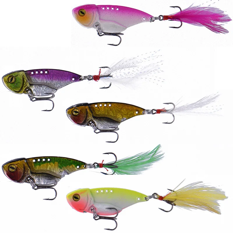 5Pcs/lot 5cm 11g Metal Color Combo Artificial Shake VIB Wobblers Fishing Lure Hard Plastic Fish Faked Tackle | Спорт и развлечения