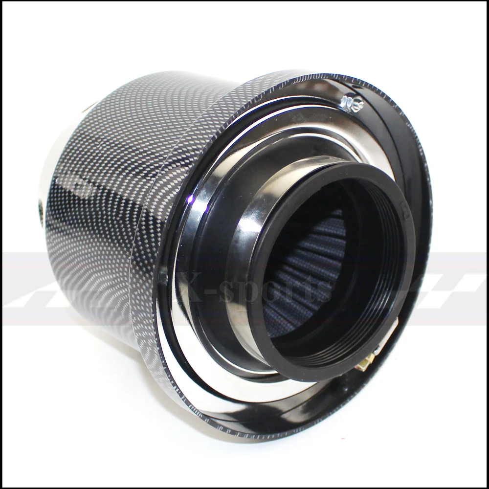Filtros de automóviles de alto flujo filtro de aire entrada de aire Universal 76mm 3 pulgadas de entrada de aire cono de malla de alta potencia electroplate gris