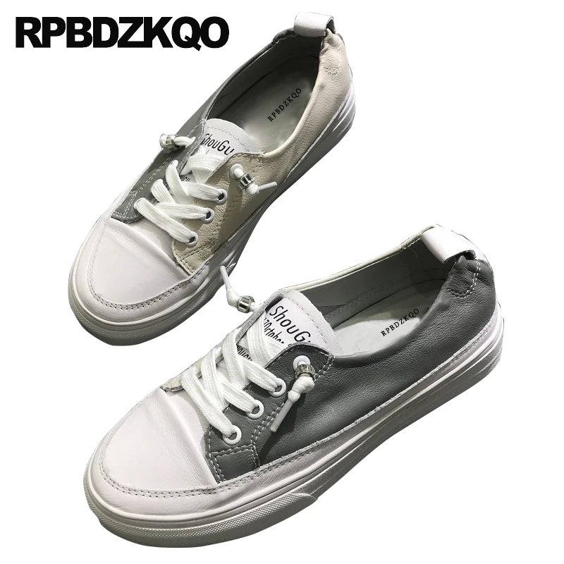 

yellow sneakers elevator ladies grey thick sole creepers platform shoes gray women lace up designer rubber muffin trainers 2019