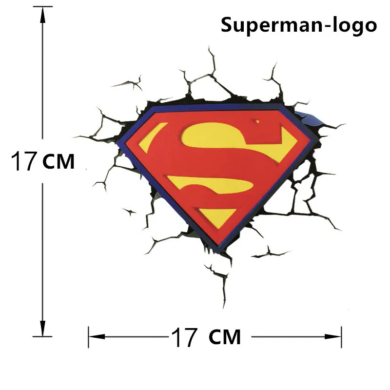 1 шт. наклейка s Toy Super Hero Marvel/DC наклейки 3D сломанные наклейки s Ironman/Spiderman/Batman креативная наклейка для автомобильного чемодана - Цвет: Superman logo