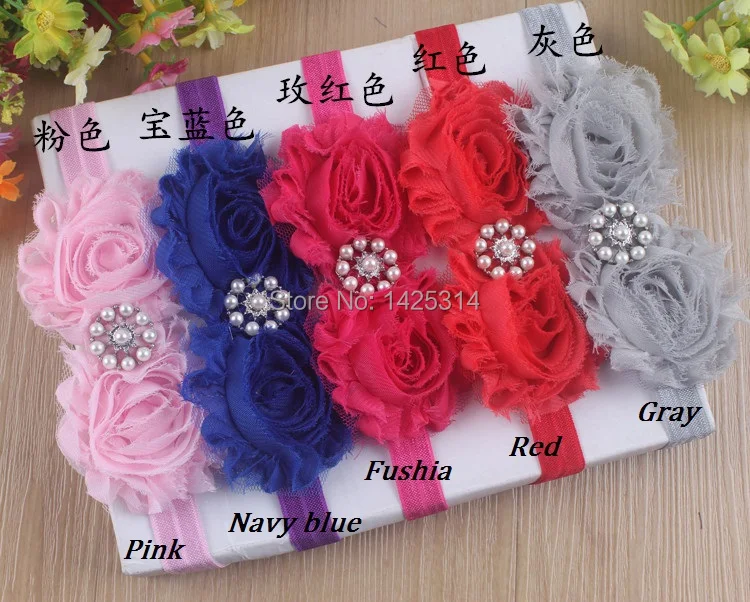 Детская повязка на голову с цветами 20 шт.|shabby chic flowers|baby headbandheadband kids |