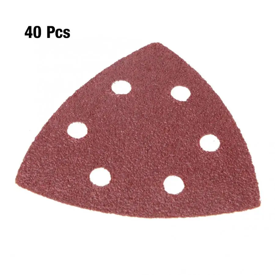 40Pcs 90mm Self-adhesive Sanding Discs 6 Hole 60# 80# 120# 240# Grit Sand Papers Polishing Pads