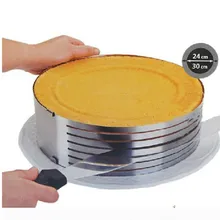 Cutter Metall Kreis Verstellbare Edelstahl Mousse Kuchen Schicht Geschnitten Werkzeuge Kuchen Slicer Gerät Bakeware Kochen Kuchen Werkzeuge