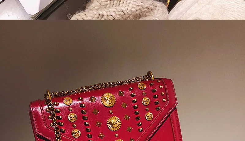 luxury women bag female shoulder bag Ladies messenger bags with rivet_22