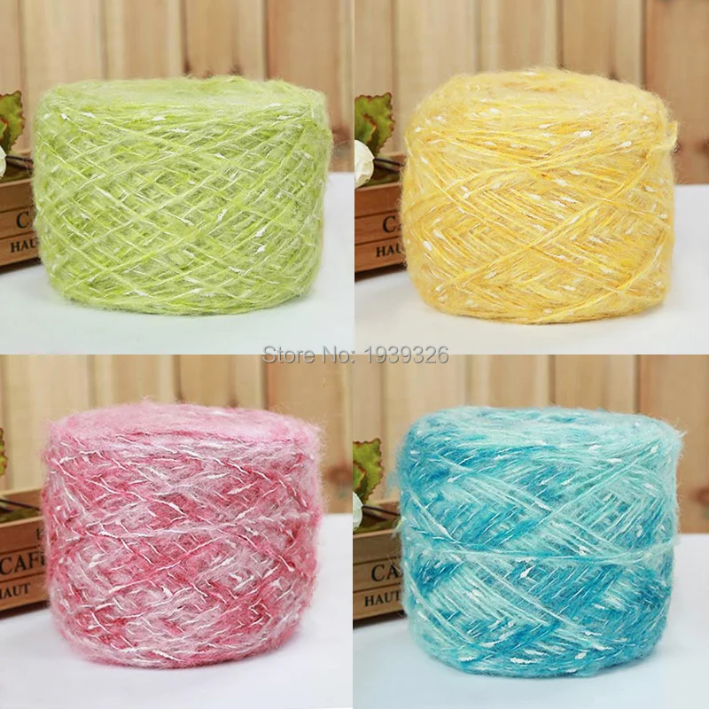 

4pcs/lot Segment Dyed Merino Wool Yarn Mohair Yarn Soft Fine Knitting Wool Fancy Crochet yarn thread Skein For Knitting Scarf