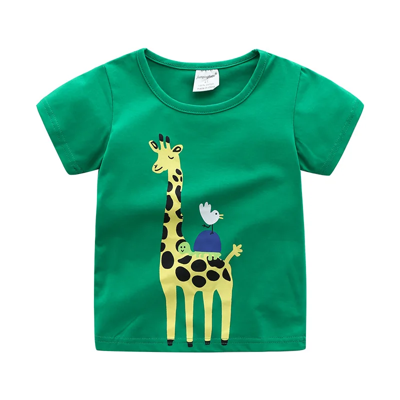 Детская футболка Повседневная футболка с принтом акулы, динозавра и животных футболка с рисунком для маленьких мальчиков и девочек летние детские футболки, топы