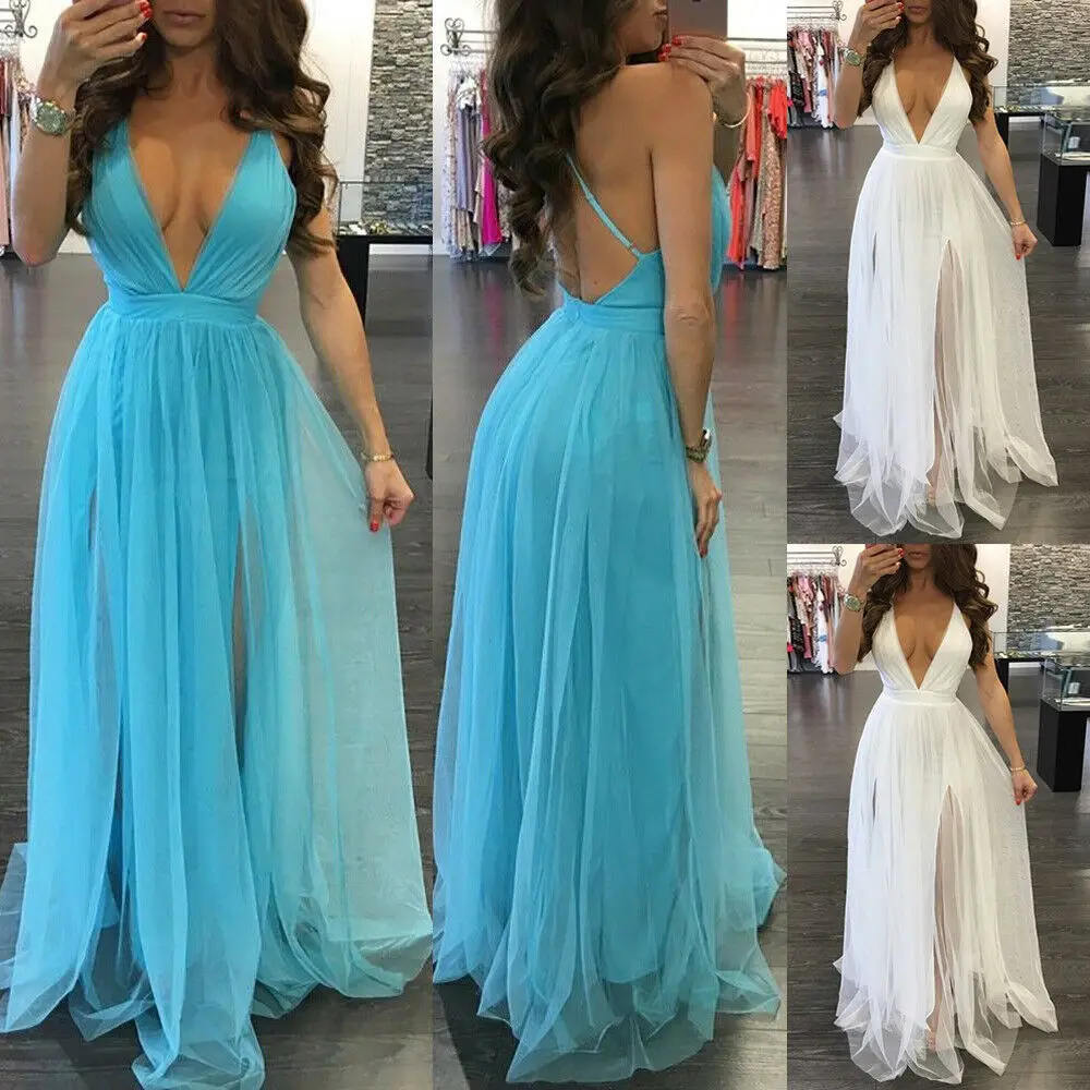 

Women Vintage Lace Long Maxi Dress Summer Evening Wedding Party Long Dress Casual V-neck Formal Dresses
