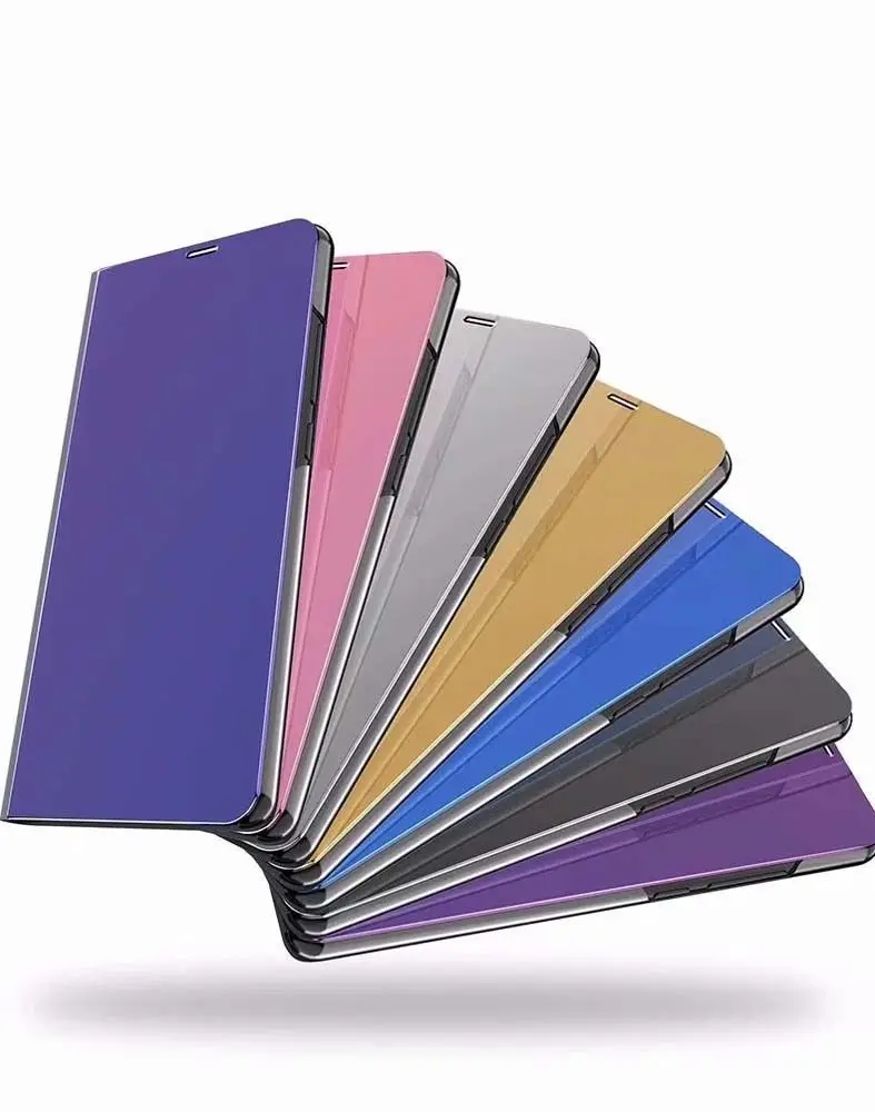 

10pcs/lot mirror flip stand covers For Xiaomi Redmi 4X 5 5Plus Note 3 4 4X Note 5 Pro Mirror Smart Flip Case Cover