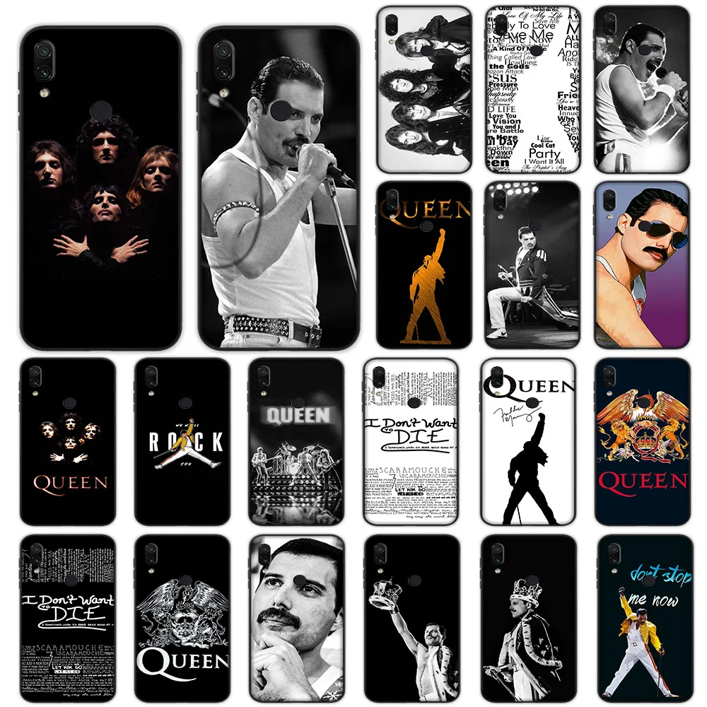

Freddie Mercury Queen Band Soft Case for Xiaomi Redmi Note 4 4X 6 7 8 Pro 5 Plus 5A 6A Cover
