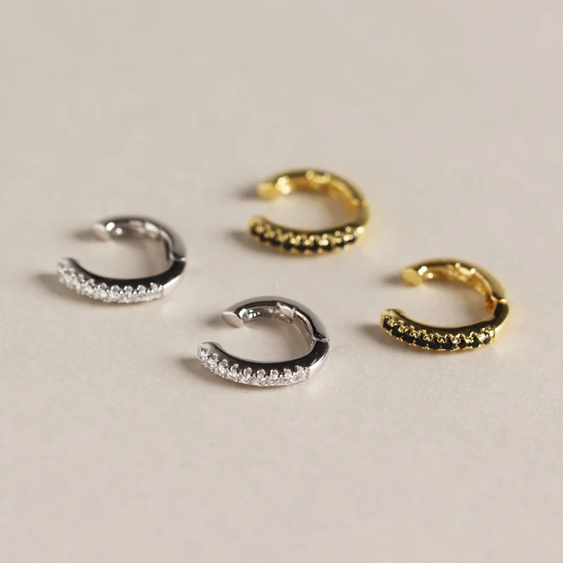 

SHANICE CZ 925 Sterling Silver Spring Personality INS Ear Cuff Clip Earrings Women Fashion Girl Without Piercing Earings Jewelry