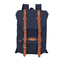 Vintage herren Military Leinwand Leder Reiserucksack wandern Rucksack Schultasche