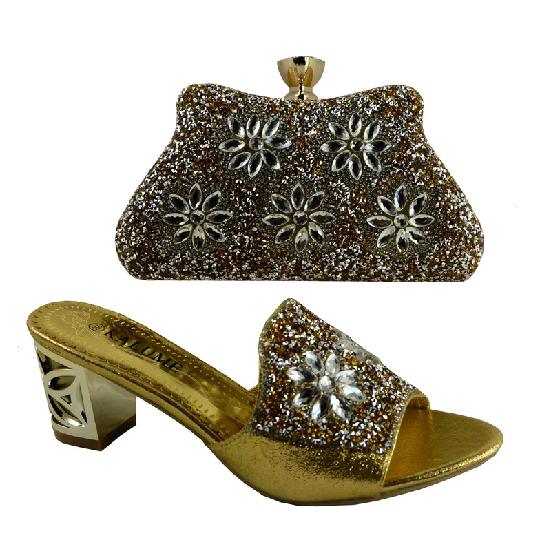 No 1383 2016 new fashion Italian shoes with matching bags set for wedding and party